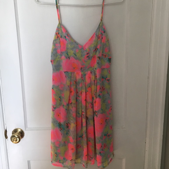 Lulu's Neon Floral Dress