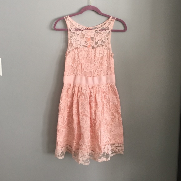 B.B. Dakota blush lace dress