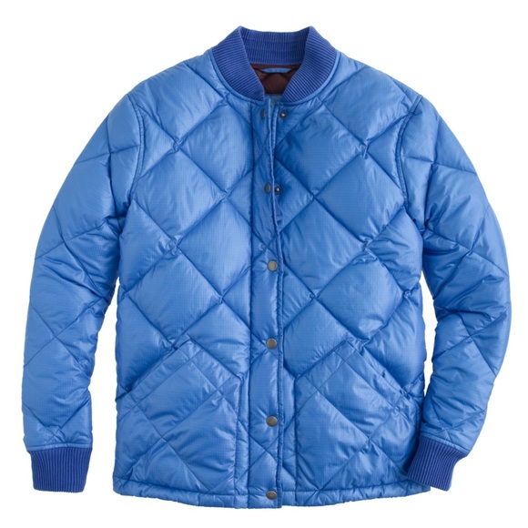 J. Crew NWOT Shiny Puffer Bomber Jacket