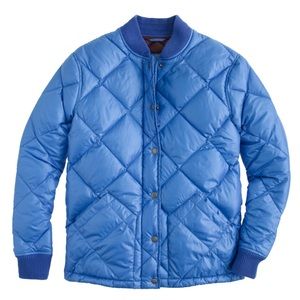 J. Crew NWOT Shiny Puffer Bomber Jacket