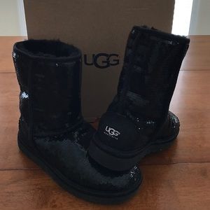 Ugg Australia Black Sequin Boot Sz 7M