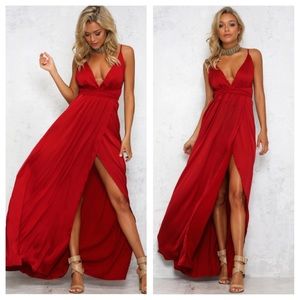 Wine/Red Maxi Dress