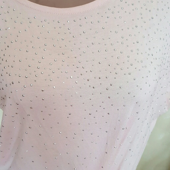 Donated Pale pink silver embellished top - Picture 2 of 4