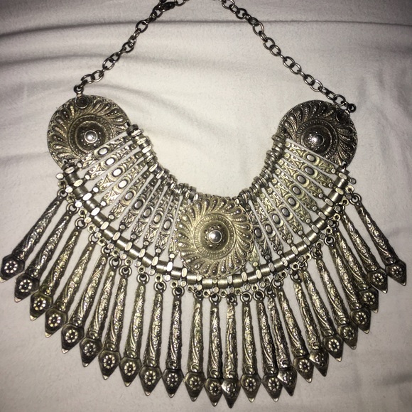 Turkish ethnic tribal statement necklace