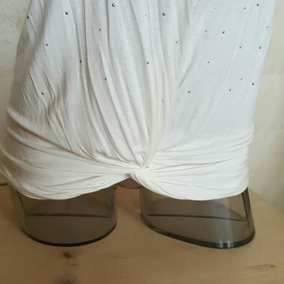 Donated white embellished w/silver top. M - Picture 3 of 4