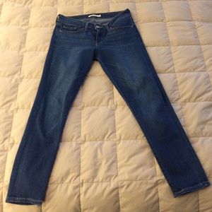 Levi's 711 selvedge cropped skinny jeans