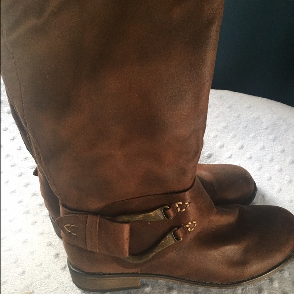 Brown mossimo knee boots