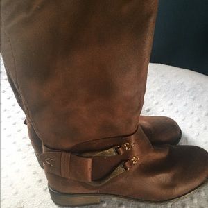 Brown mossimo knee boots
