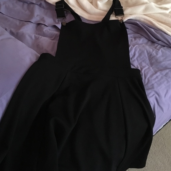 Overall Black Dress