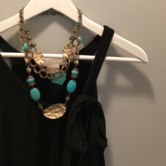 Michael Kors Tops - Michael Kors black sleeveless tank blouse bow sz S Michael Kors Tops - Michael Kors black sleeveless tank blouse bow sz S