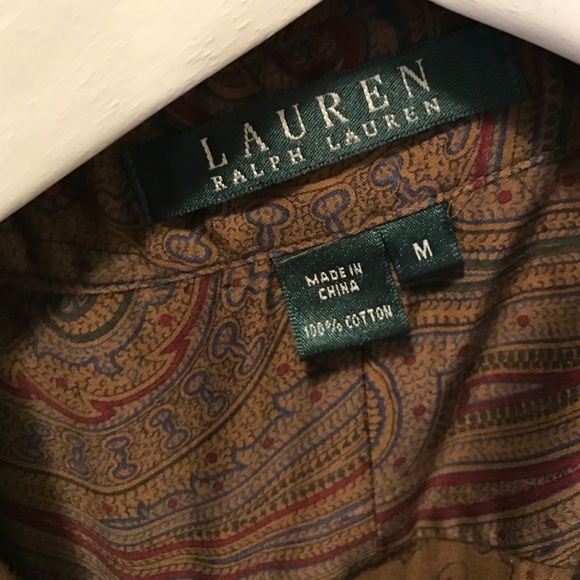 Ralph Lauren Tops - Ralph Lauren brown blue red button down shirt M Ralph Lauren Tops - Ralph Lauren brown blue red button down shirt M