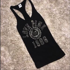 PINK VS black tank top