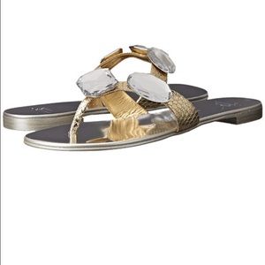 Giuseppe Zanotti™ Flat Jeweled Thong Sandal 38.5
