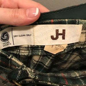 JH Skirts - JH Wool Plaid Vintage Midi Skirt green blue S JH Skirts - JH Wool Plaid Vintage Midi Skirt green blue S