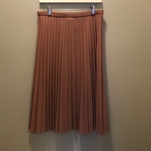 Vintage Skirts - Talbots Vintage Taupe Pleated Elastic Midi Skirt 8 Vintage Skirts - Talbots Vintage Taupe Pleated Elastic Midi Skirt 8