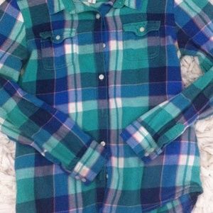 GREEN OLD NAVY FLANNEL