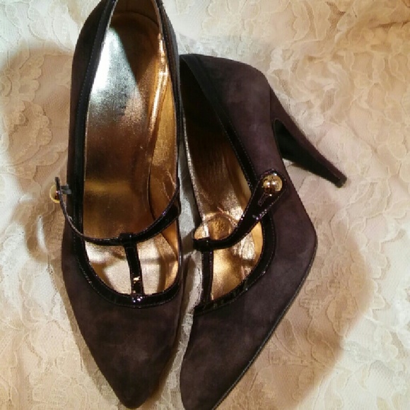 Coach Beautiful Chocolate Suede heels