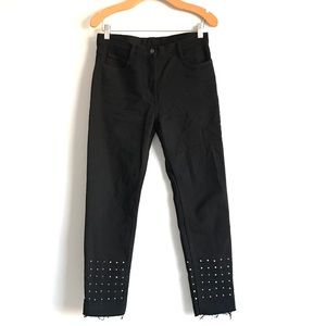 Sandro Black Studded Denim