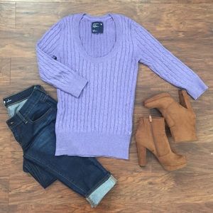 Donated. Lavender Cable Knit Sweater