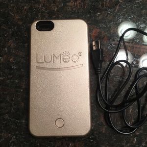 Gold lumee iPhone 6 Plus case EUC