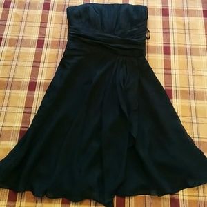 White House Black Market strapless silk dress