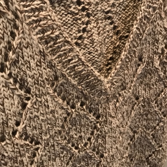 Handmade Sweaters - Handmade Knit Taupe Brown and Ivory Sweater Vest S Handmade Sweaters - Handmade Knit Taupe Brown and Ivory Sweater Vest S
