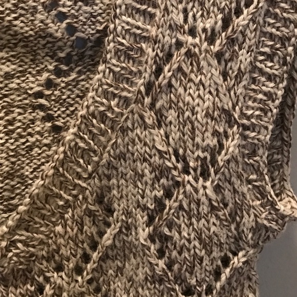 Handmade Sweaters - Handmade Knit Taupe Brown and Ivory Sweater Vest S Handmade Sweaters - Handmade Knit Taupe Brown and Ivory Sweater Vest S