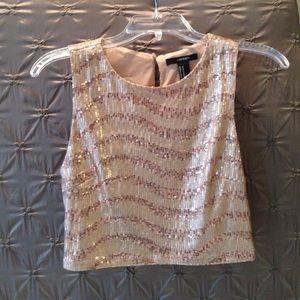 Gold sequin crop top!!!! Worn once for NYE 🎉🎉🍾