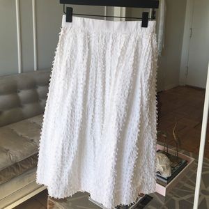 J. Crew Midi Skirt in Cotton Clip Dot