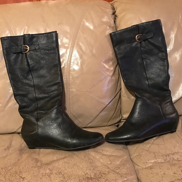 Steve Madden Intyce Leather Knee High Boots