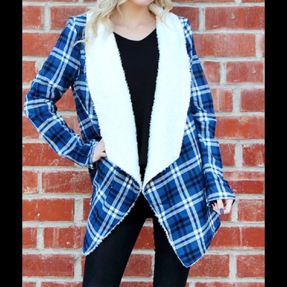 Brand New Blue Plaid Jacket - Picture 2 of 5
