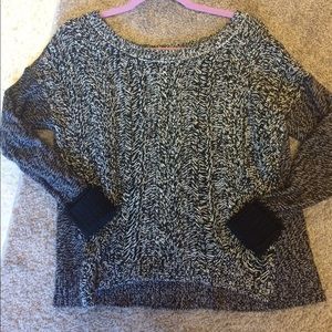 Soft black and white knit sweater