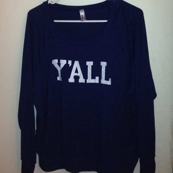 Y'ALL oversized long-sleeved shirt