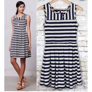 Dear Creatures navy and ivory striped dress