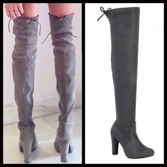 CLEARANCE ‼️FIRM‼️Gray Over the Knee boot - Picture 3 of 4