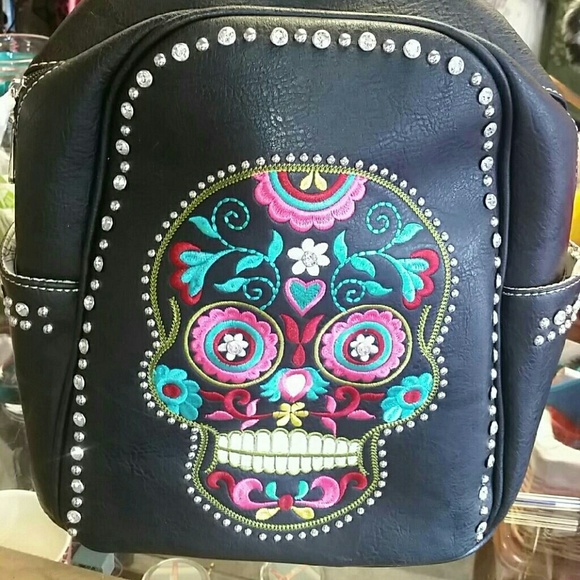 sugar skull mini backpack