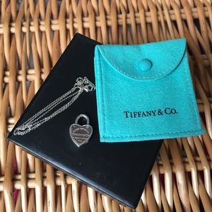 Tiffany Heart Lock Charm and Chain