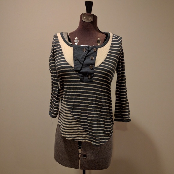 Pilcro and the Letterpress Sailor Striped Top