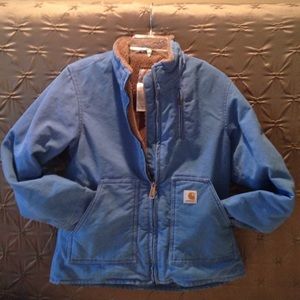 Carhartt jacket blue! Good condition!! Small