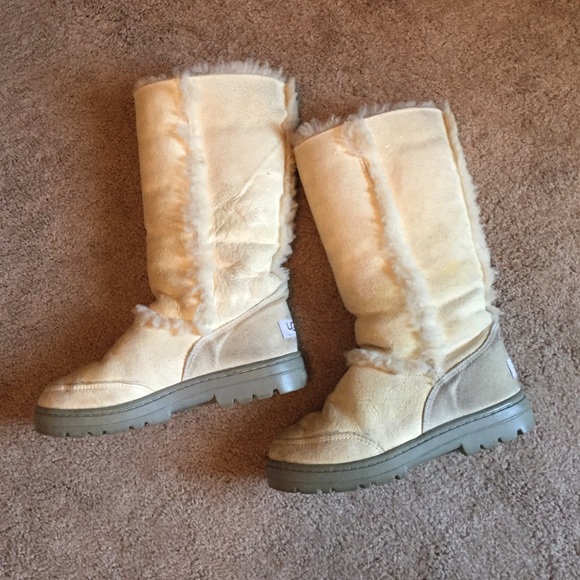 Tall white ugg boots