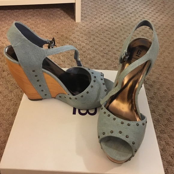 Bakers Denim Studded Angel Heels - Picture 1 of 2