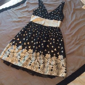 Black and Off-white Cocktail Dress