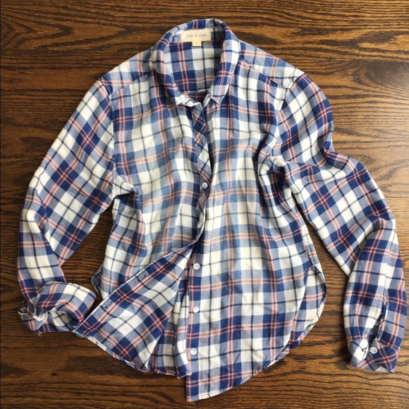 Anthropologie Cloth and Stone Plaid Flannel Shirt
