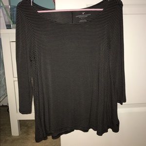 grey striped  tee