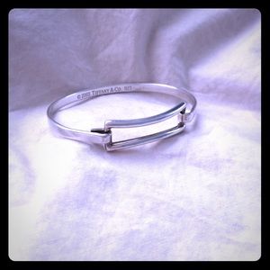 Tiffany silver bangle "modern rectangle" bracelet