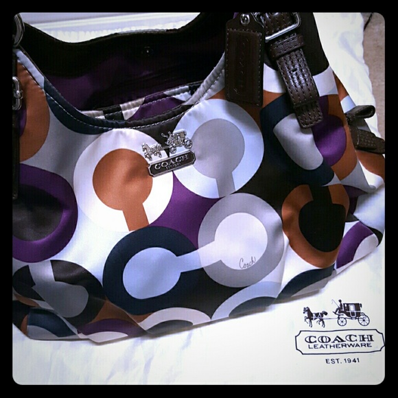 Coach multi colored shoulder bag