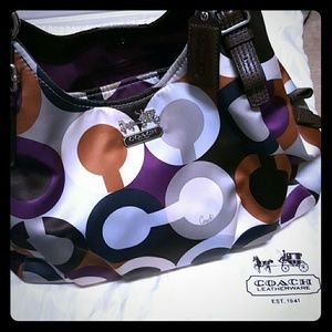 Coach multi colored shoulder bag