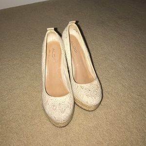 Aldo Lace Espadrille Wedges