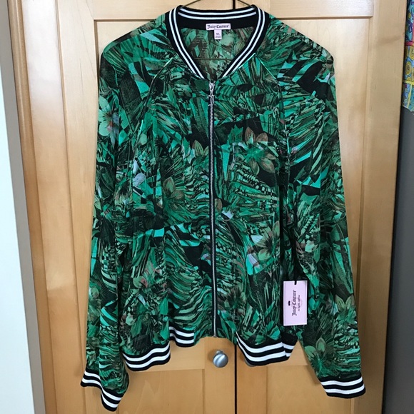 NWT Juicy Couture Polyester Zip Up Sz XL