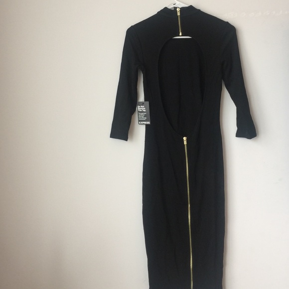 Express ribbed open back dress - Picture 3 of 3